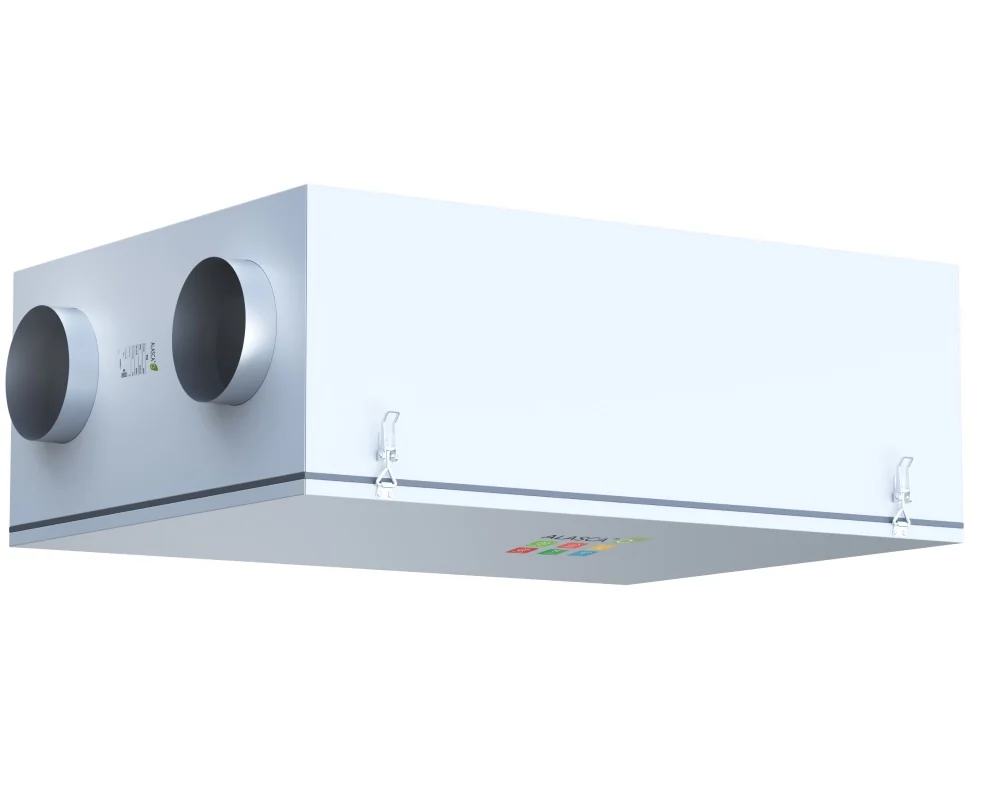 RR300F EC W Pro, Вентиляционная установка Alasca RR компактная с двойным роторным рекуператором + смес. узел, заслонки, датчики