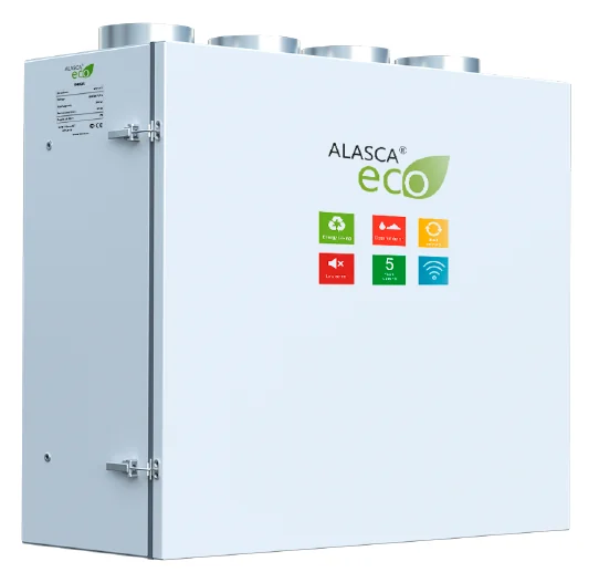 RR500V EC E, Вентиляционная установка Alasca RR с роторным рекуператором
