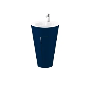 Тумба под раковину, Duravit, Starck 1, шгв 560*605*865, раковина в комплекте, цвет-белый/ночной синий матовый (Night blue Satin Matt)/хром — иконка
