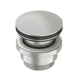 Донный клапан, Quadro design, Complements, для раковин, 1 1/4", цвет-Steel Brushed