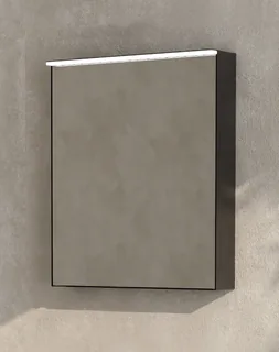 Зеркальный шкаф, Globo, Mirror cabinet, шгв 600*140*700, цвет корпуса-черный матовый