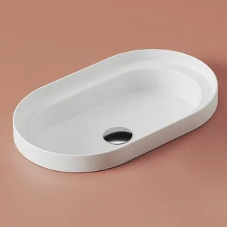 Раковина, Artceram, FUORI SCALA, шгв 583*363*130, отверстия для смесителя-отсутствуют, цвет-белый (Товар заказной, возврату не подлежит) — иконка