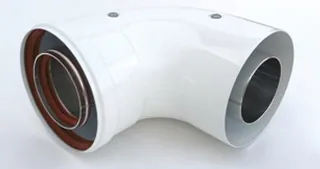 Угол 90° Ø80/125mm (м-п)