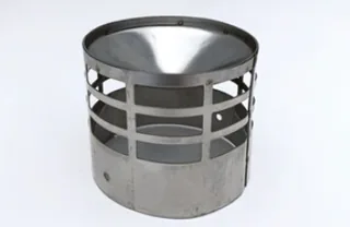 Наконечник горизонтальный для газоотвода конусный, нержавеющая сталь Ø80
