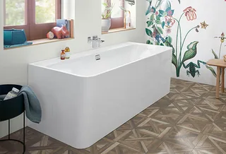 Ванна, Villeroy&Boch, Collaro, шгв 1600*750*470, цвет-альпийский белый (белый Alpin)/хром