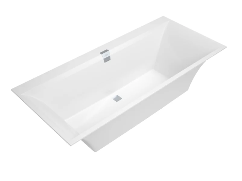 Ванна, Villeroy&Boch, Squaro Edge 12 Duo, шгв 1800*800*450, CeramicPlus, цвет-камень белый (Stone White)