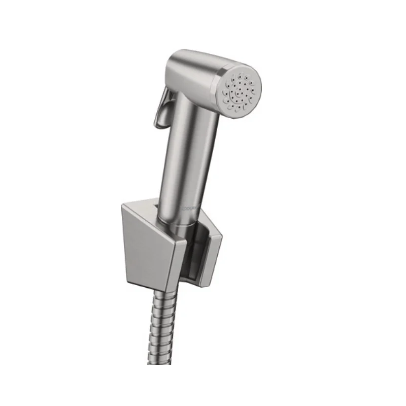 Гигиеническая лейка, Duravit, цвет-сталь брашированная