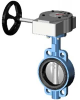 Затвор, Tecfly, межфланцевый, PN25, DN200, диск ковкий чугун, с механическим редуктором