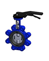 Затвор, Tecfly LUG, межфланцевый, PN16, DN125, диск нерж сталь, с ручкой, с резьбовыми проушинами