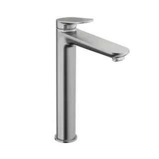 Смеситель для раковины, Duravit, Wave, цвет-сталь брашированная