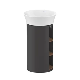 Тумба под раковину, Duravit, White Tulip, шгв 350*410*751, раковина-необходимо заказать, цвет открытых полок-орех, цвет-графитовый шелковисто-матовый — иконка