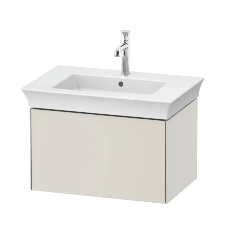 Тумба под раковину, Duravit, White Tulip, шгв 684*458*410, раковина-необходимо заказать, цвет-скандинавский белый шелковисто-матовый