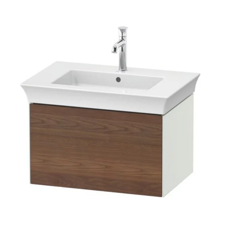 Тумба под раковину, Duravit, White Tulip, шгв 684*458*410, раковина-необходимо заказать, цвет-белый шелковисто-матовый/американский орех