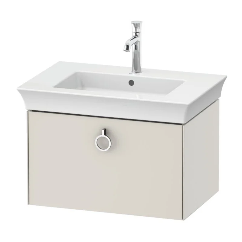 Тумба под раковину, Duravit, White Tulip, шгв 684*458*410, раковина-необходимо заказать, цвет-cкандинавский белый шелковисто-матовый