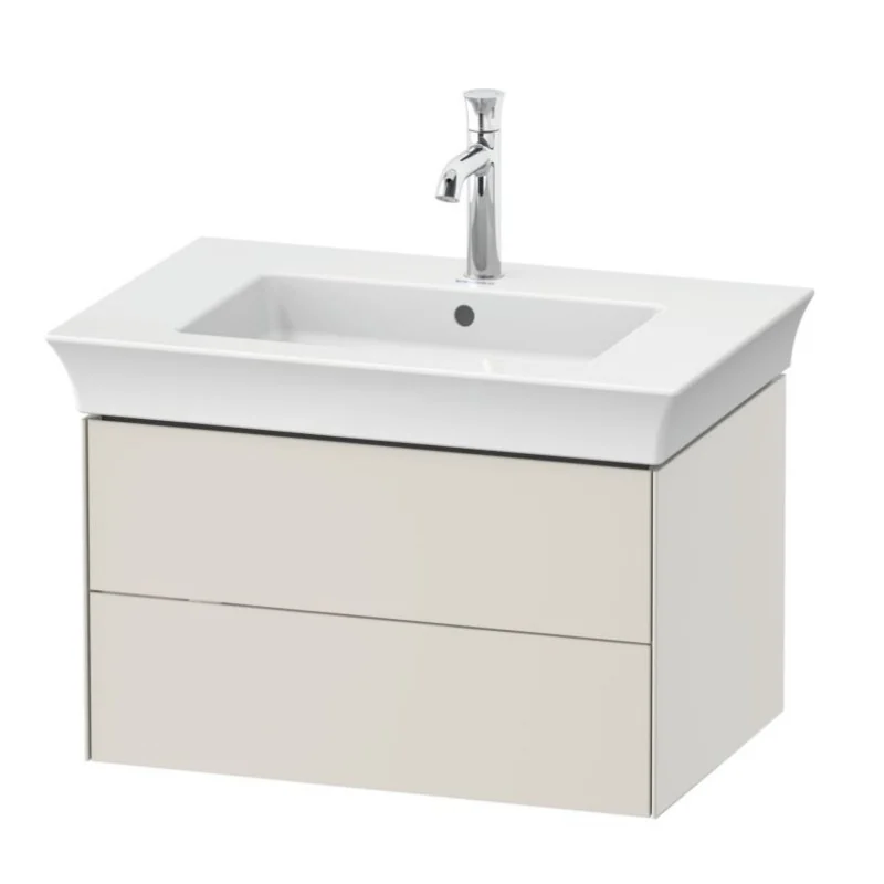 Тумба под раковину, Duravit, White Tulip, шгв 684*458*410 мм, раковина-необходимо заказать, цвет-скандинавский белый шелковисто-матовый