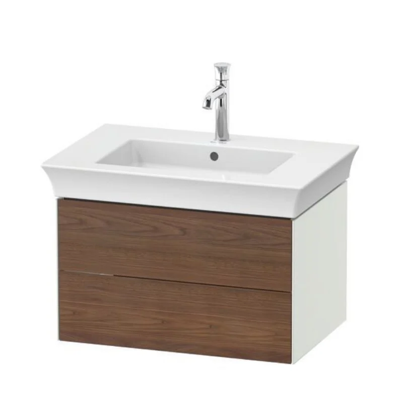 Тумба под раковину, Duravit, White Tulip, шгв 684*458*410 мм, раковина-необходимо заказать, цвет- белый шелковисто-матовый/американский орех