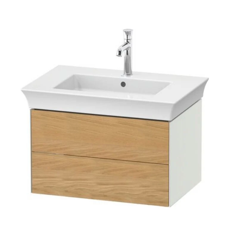 Тумба под раковину, Duravit, White Tulip, шгв 684*458*410 мм, раковина-необходимо заказать, цвет-дуб/скандинавский белый шелковисто-матовый