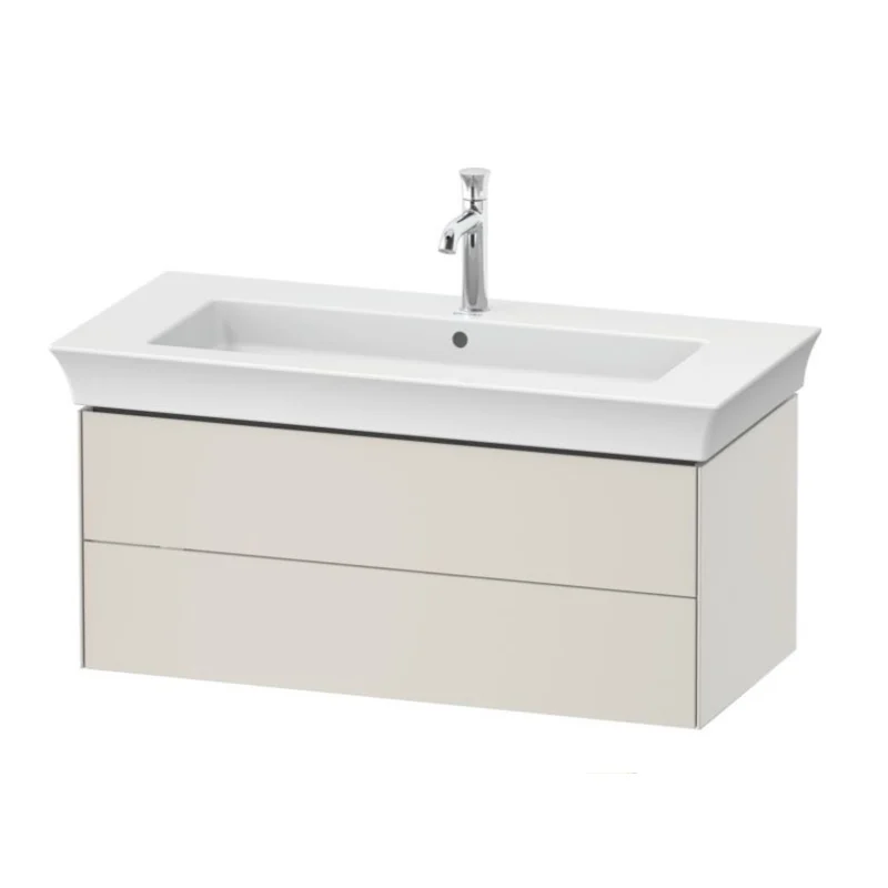Тумба под раковину, Duravit, White Tulip, шгв 984*458*410 мм, раковина-необходимо заказать, цвет- скандинавский белый шелковисто-матовый