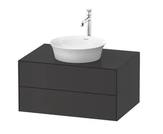 Тумба под раковину, Duravit, White Tulip, шгв 800*550*408, раковина-необходимо заказать, цвет-графит шелковисто-матовый (Graphite Satin Matt)