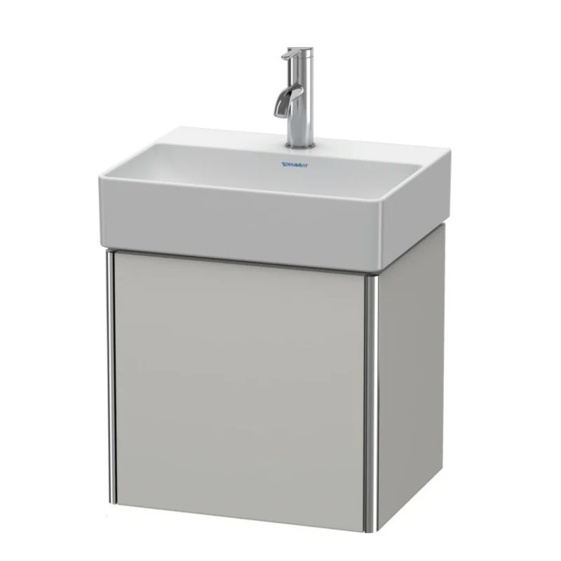 Тумба под раковину, Duravit, XSquare, шгв 434*340*397, раковина-необходимо заказать, петли-слева, цвет-бетонно-серый матовый