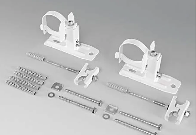 ZB0248 0001. Комплект настенных кронштейнов, WA=30-40 мм, RAL 9005 matt
